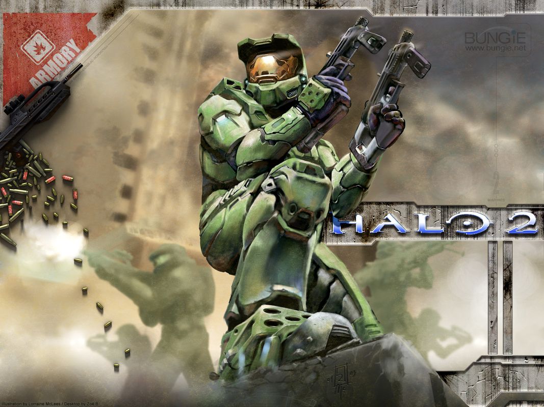 Halo 2 Wallpaper (Bungie.net, 2005): OXM Cover+