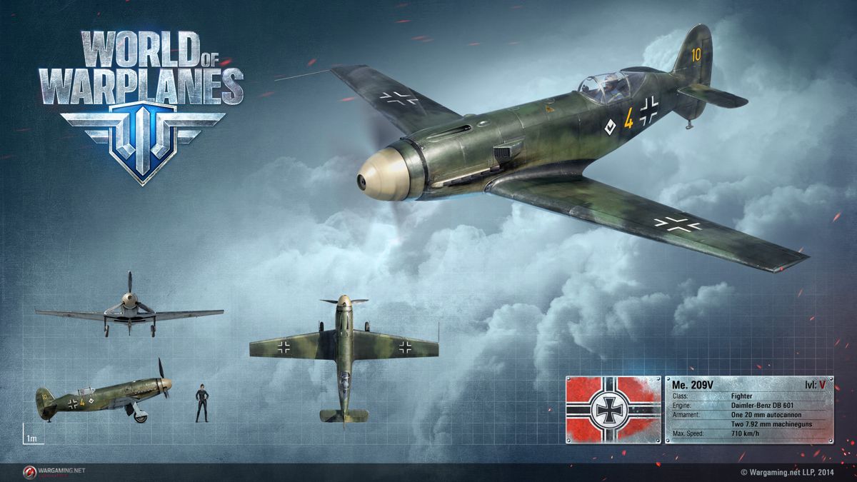 World of Warplanes Render (Official Website, Warplane Renders (2016)): Messerschmitt Me 209 V