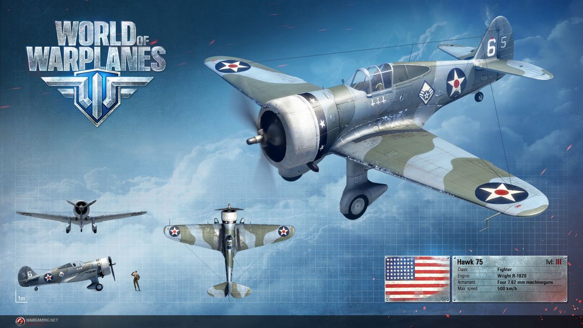 World of Warplanes Render (Official Website, Warplane Renders (2016)): Curtiss Hawk 75M