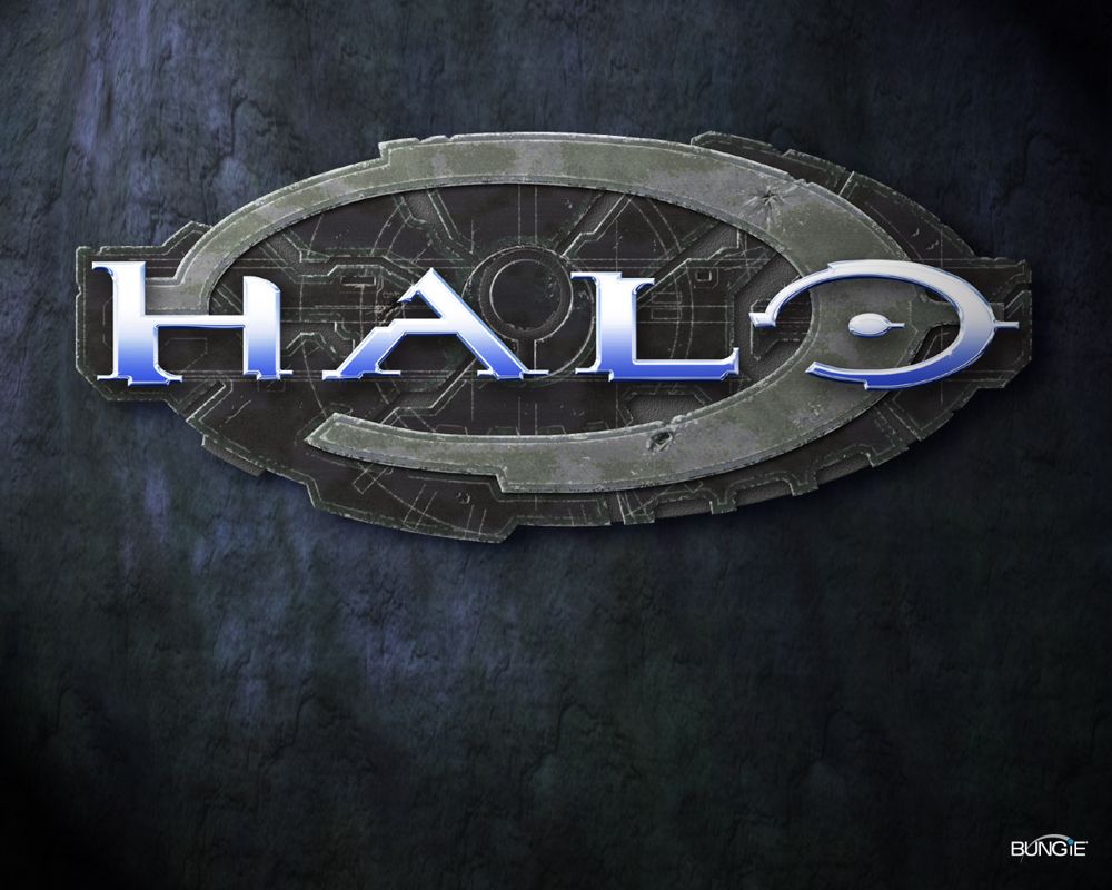 Halo: Combat Evolved Wallpaper (Bungie.net, 2005): Halo Logo on Granite