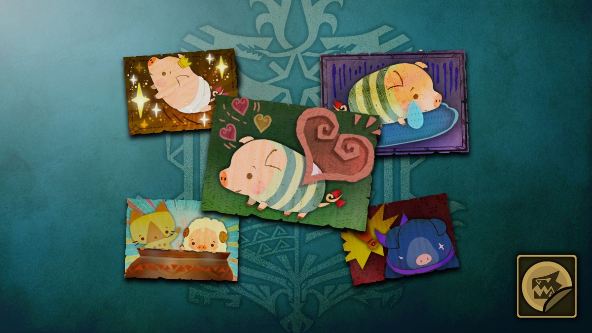 Monster Hunter: World - Sticker Set: Poogie Set official promotional ...