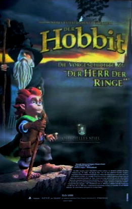 The Hobbit Other (FOTR PS2 Platinum manual back): The Hobbit promo art
