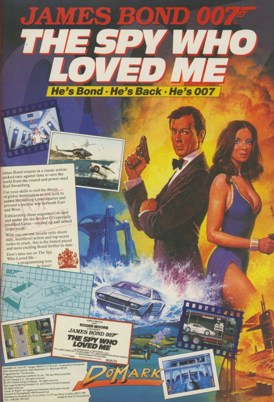 The Spy Who Loved Me Magazine Advertisement (Magazine Advertisements): CU Amiga Magazine (UK) Issue #8 (October 1990). Courtesy of the Internet Archive. Page 15