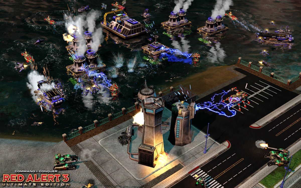 Command & Conquer: Red Alert 3 - Ultimate Edition Screenshot (Electronic Arts UK Press Extranet, 2009-01-21): Allies vs. Soviets 5