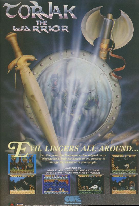 Torvak the Warrior Magazine Advertisement (Magazine Advertisements): CU Amiga Magazine (UK) Issue #8 (October 1990). Courtesy of the Internet Archive. Page 49