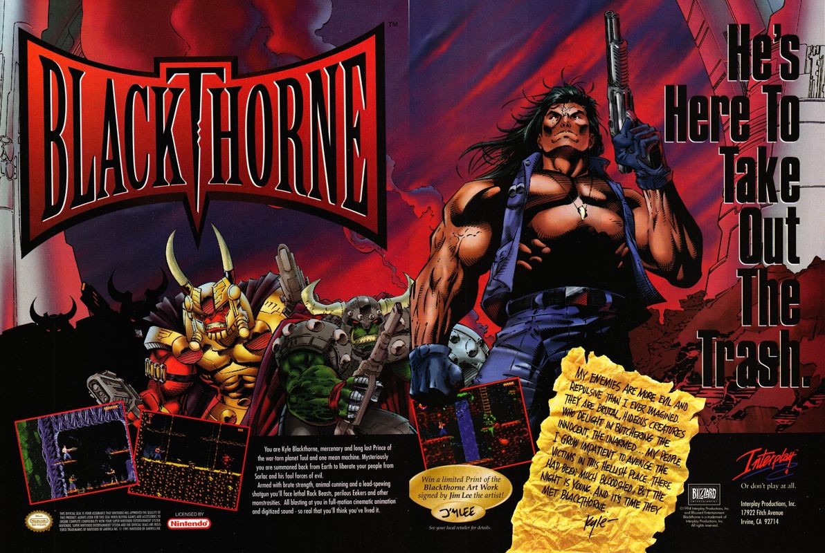 Blackthorne Magazine Advertisement (Magazine Advertisements):<br> GamePro (International Data Group, United States), Issue 65 (December 1994)