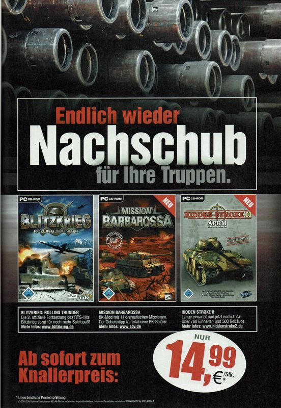 Mission Barbarossa Magazine Advertisement (Magazine Advertisements): PC Powerplay (Germany), Issue 03/2005