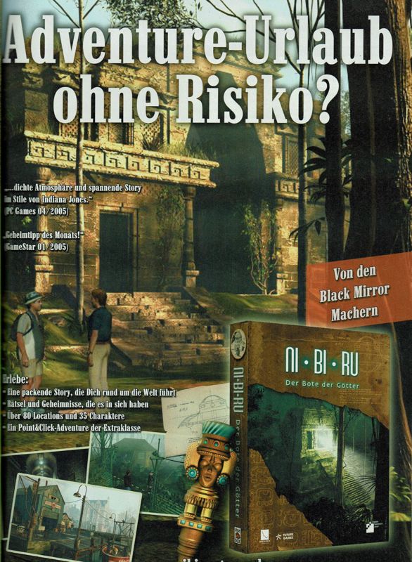 NiBiRu: Age of Secrets Magazine Advertisement (Magazine Advertisements): PC Powerplay (Germany), Issue 05/2005