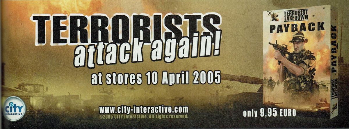 Terrorist Takedown: Payback Magazine Advertisement (Magazine Advertisements): PC Powerplay (Germany), Issue 05/2005