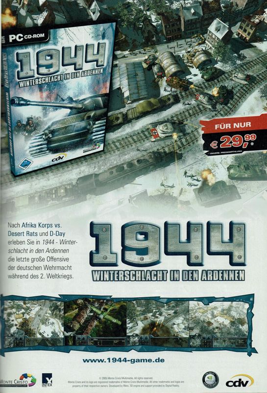 No Surrender: Battle of the Bulge Magazine Advertisement (Magazine Advertisements): PC Powerplay (Germany), Issue 05/2005