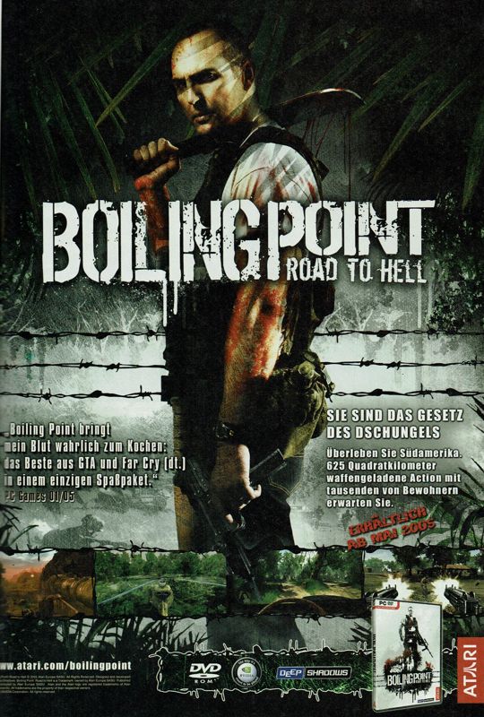 Boiling Point: Road to Hell Magazine Advertisement (Magazine Advertisements): PC Powerplay (Germany), Issue 05/2005