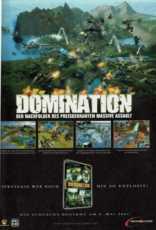 Domination Magazine Advertisement (Magazine Advertisements): PC Powerplay (Germany), Issue 05/2005