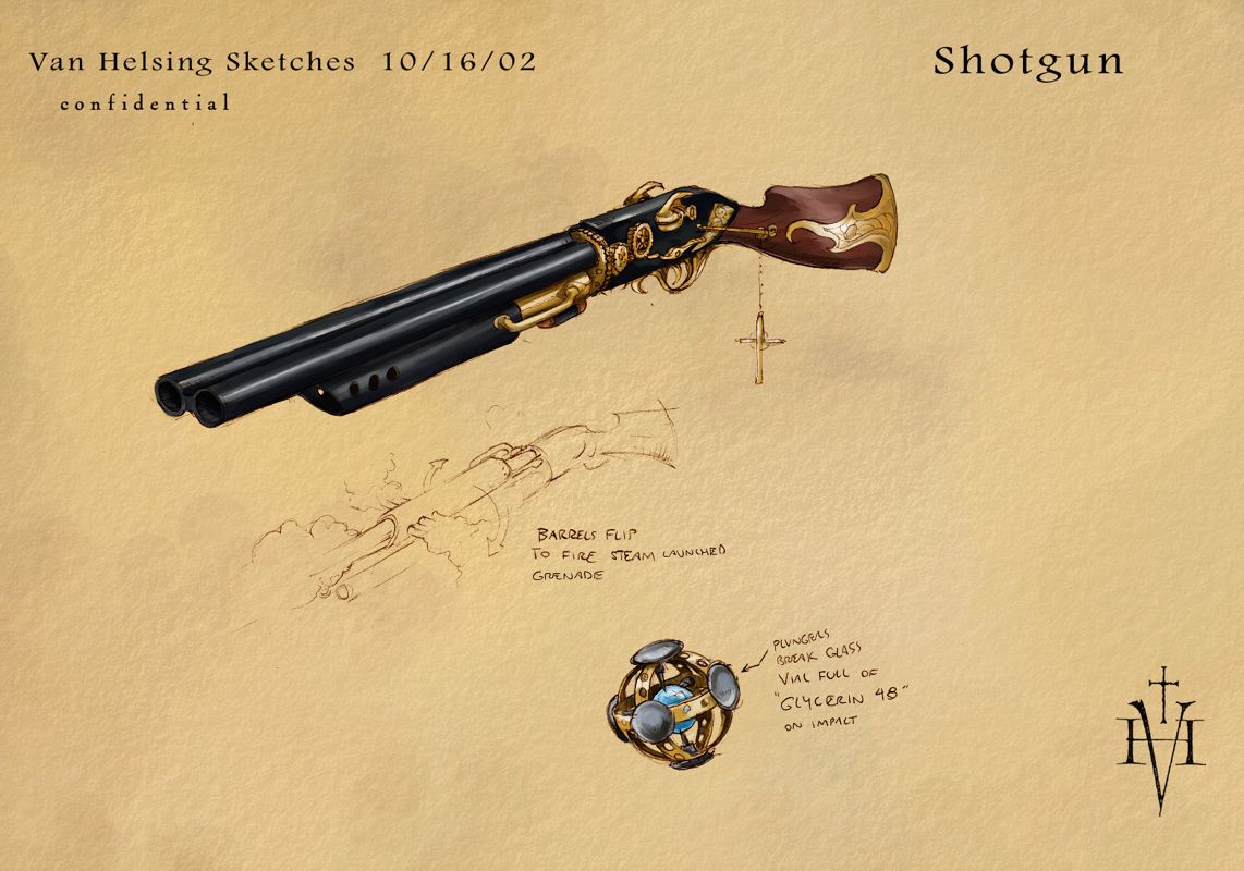 Van Helsing Concept Art (Van Helsing Fansite Kit): Shotgun