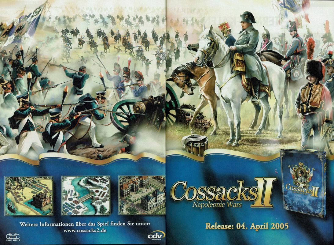 Cossacks II: Napoleonic Wars Magazine Advertisement (Magazine Advertisements): PC Powerplay (Germany), Issue 04/2005