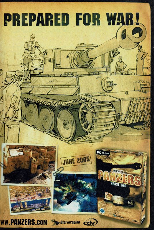 Codename: Panzers - Phase Two Magazine Advertisement (Magazine Advertisements): PC Powerplay (Germany), Issue 05/2005