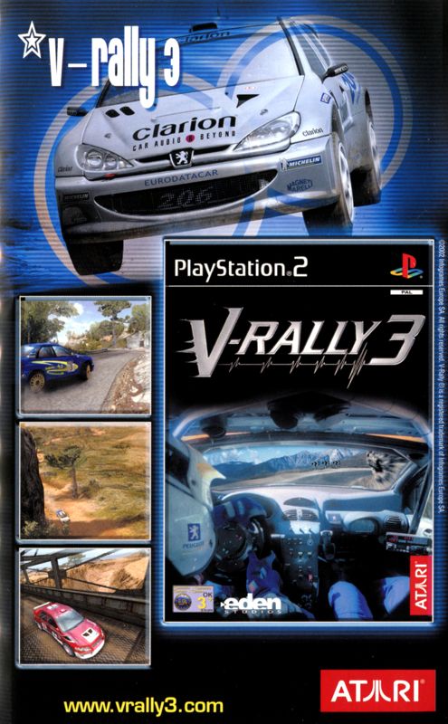 V-Rally 3 Catalogue (Catalogue Advertisements): ©2002 Infogrames (INFOCAT1PS2/ALL), Inside
