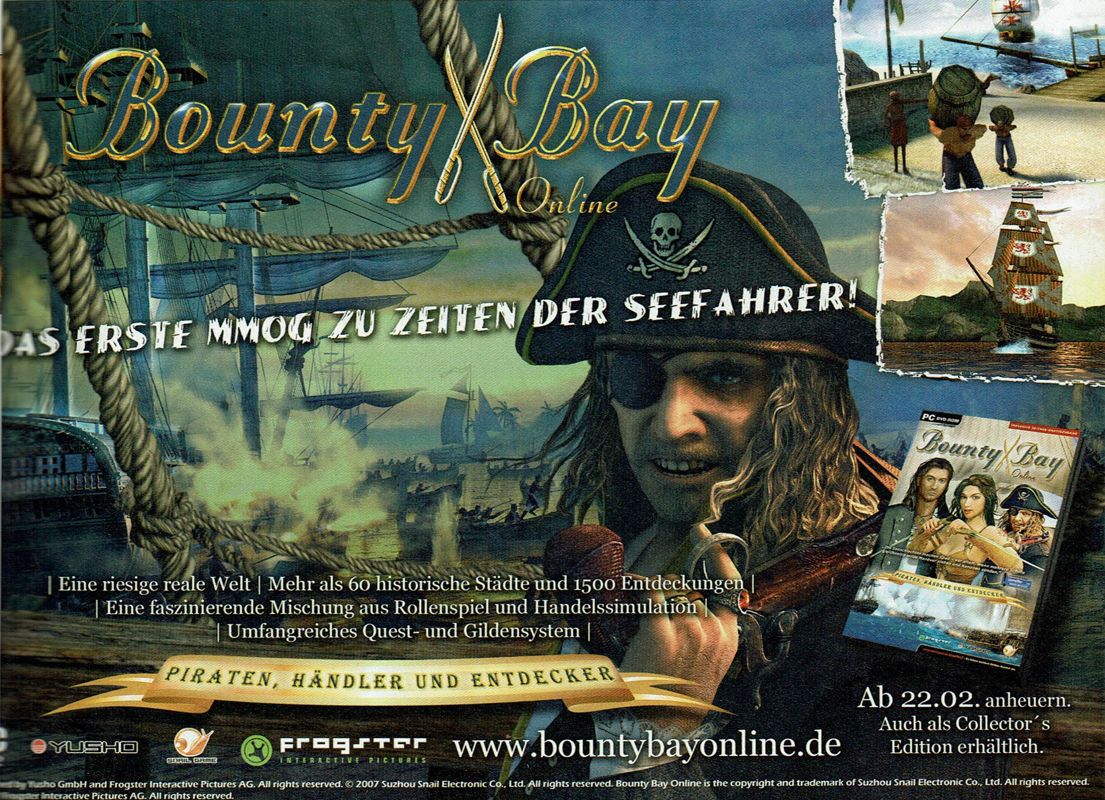 Bounty Bay Online Magazine Advertisement (Magazine Advertisements): PC Powerplay (Germany), Issue 03/2007