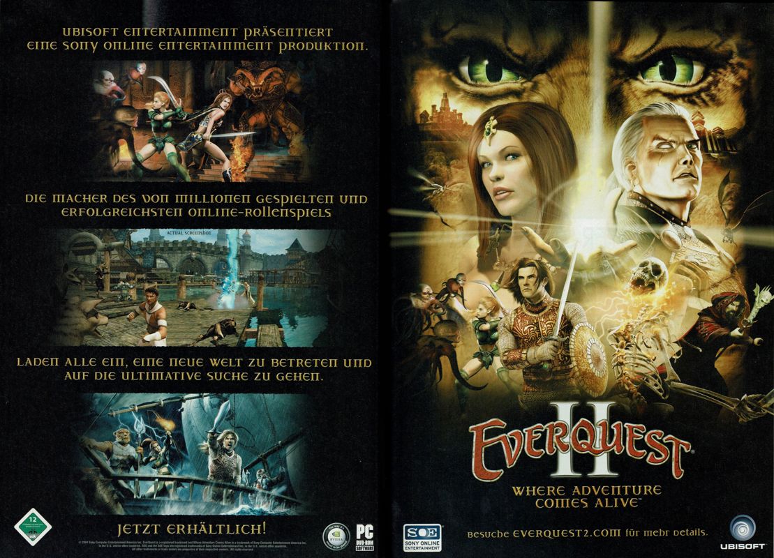 EverQuest II Magazine Advertisement (Magazine Advertisements): PC Powerplay (Germany), Issue 12/2004
