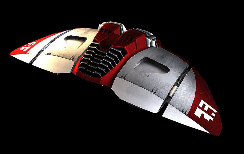 Battlestar Galactica Render (Battlestar Galactica Fansite Kit): Cylon Advanced Raider