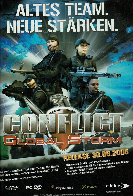 Conflict: Global Terror Magazine Advertisement (Magazine Advertisements): PC Powerplay (Germany), Issue 09/2005