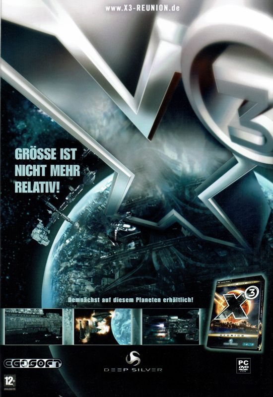 X³: Reunion Magazine Advertisement (Magazine Advertisements): PC Powerplay (Germany), Issue 09/2005