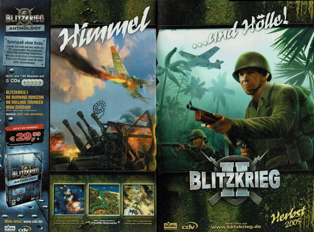Blitzkrieg 2 Magazine Advertisement (Magazine Advertisements): PC Powerplay (Germany), Issue 08/2005