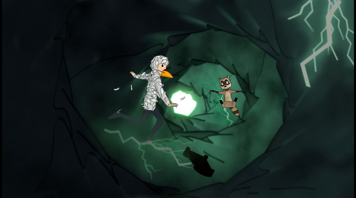 Sandra and Woo in the Cursed Adventure Screenshot (Steam)