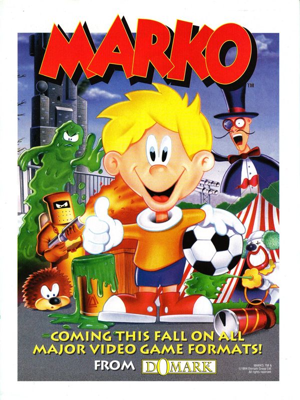 Marko Magazine Advertisement (Magazine Advertisements): Official Magazine Advertisement GamePro (International Data Group, United States), Issue 65 (December 1994)