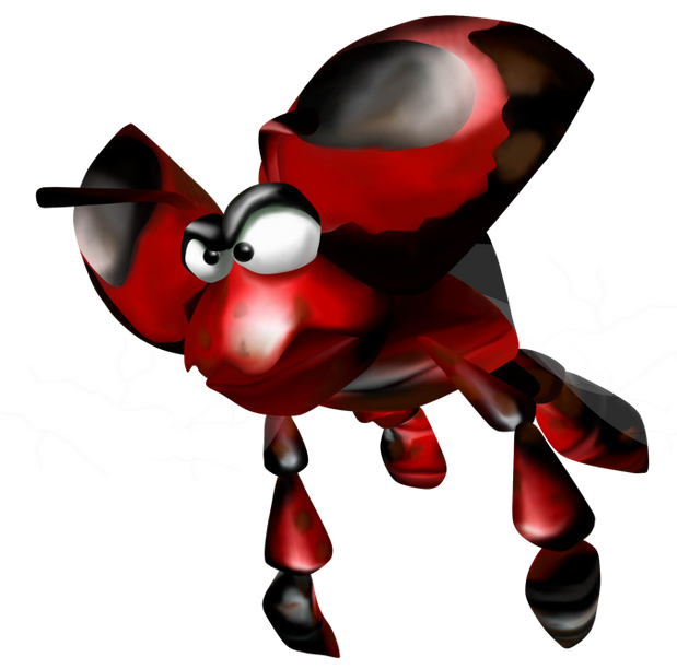 Conker's Bad Fur Day Render (Official Promo from Conker's Homeland): Beetle flies to left