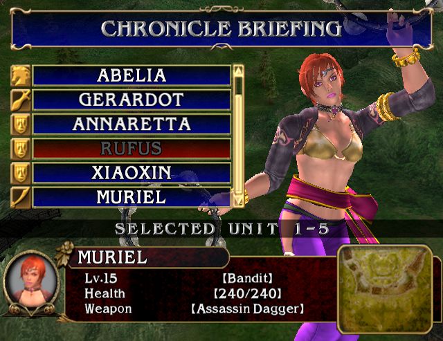 SoulCalibur III Screenshot (Sony Europe press disc): Chronicles of the Sword - Character Stats