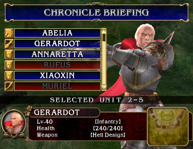 SoulCalibur III Screenshot (Sony Europe press disc): Chronicles of the Sword - Character Stats