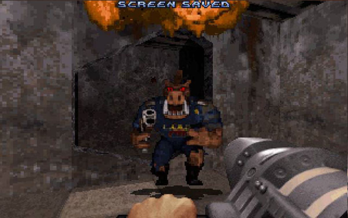 Duke Nukem 3D Screenshot (3drealms.com, 2016): RPG vs Pig Cop