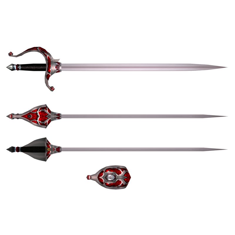 SoulCalibur III Render (Sony Europe press disc): Weapons artwork - 3D weapons - Raphael