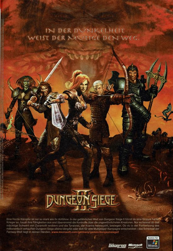 Dungeon Siege II Magazine Advertisement (Magazine Advertisements): PC Powerplay (Germany), Issue 10/2005