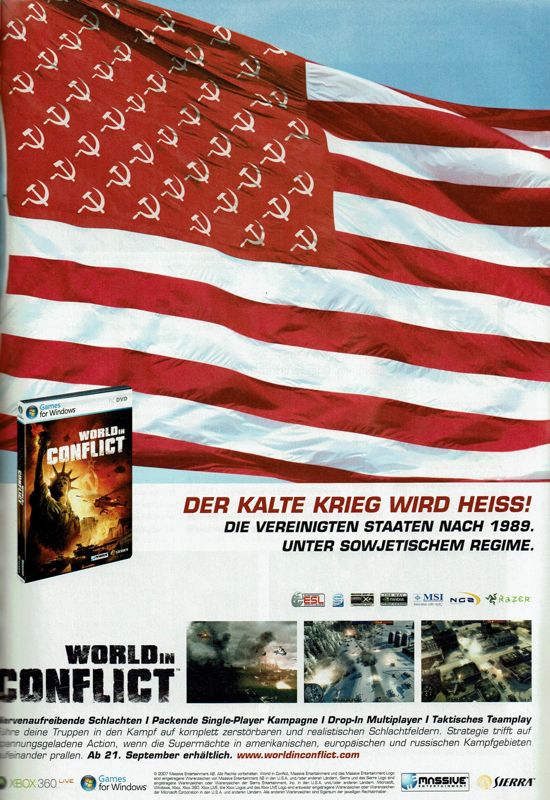 World in Conflict Magazine Advertisement (Magazine Advertisements): PC Powerplay (Germany), Issue 10/2007