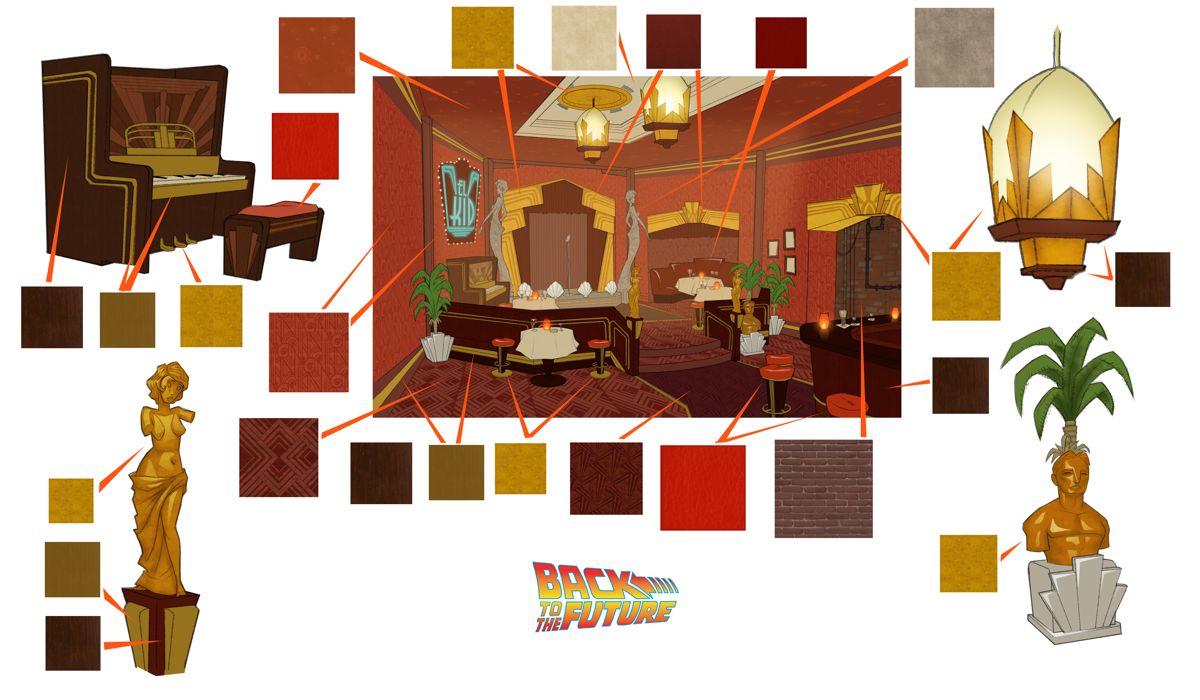 Back to the Future: The Game Concept Art (Koch Media FTP site): Speakeasy textures and props2