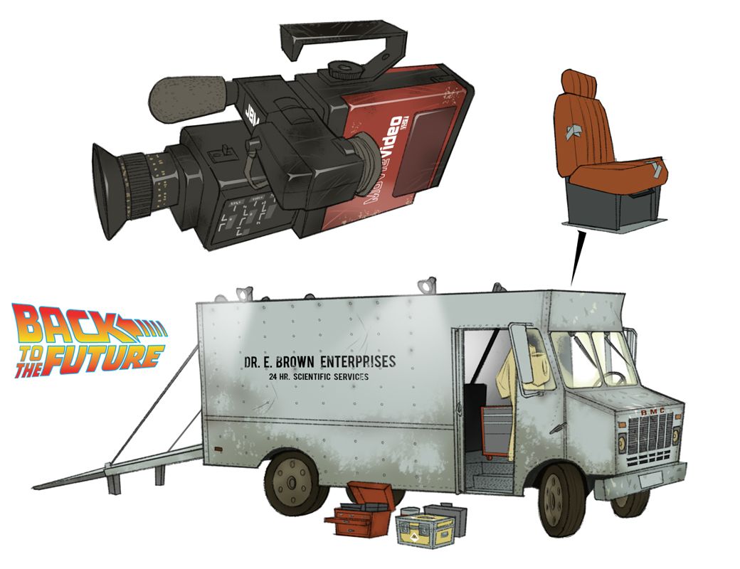 Back to the Future: The Game Concept Art (Koch Media FTP site): Twin Pines Mall props
