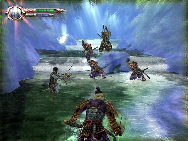 Genji: Dawn of the Samurai Screenshot (Sony Europe press disc): Screenshots - In Game - Yoshitsune River Kamui 1