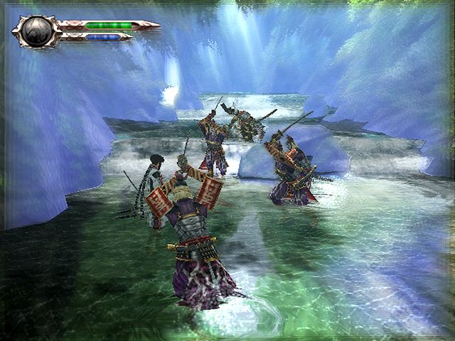 Genji: Dawn of the Samurai Screenshot (Sony Europe press disc): Screenshots - In Game - Yoshitsune River Kamui 2