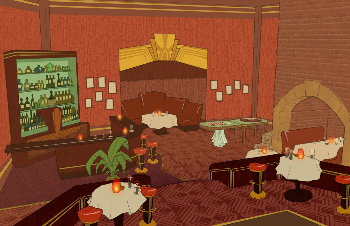 Back to the Future: The Game Concept Art (Koch Media FTP site): Speakeasy Interior1