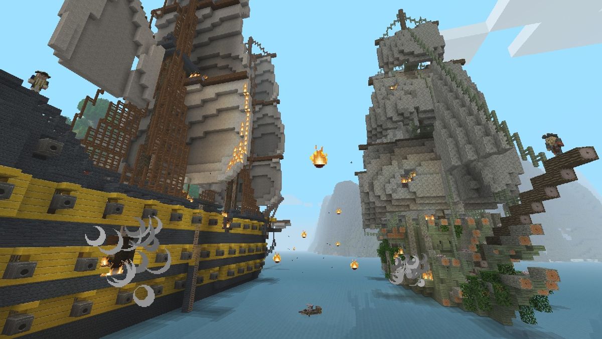 Minecraft: Pirates of the Caribbean Mash-up Screenshot (PlayStation Store)