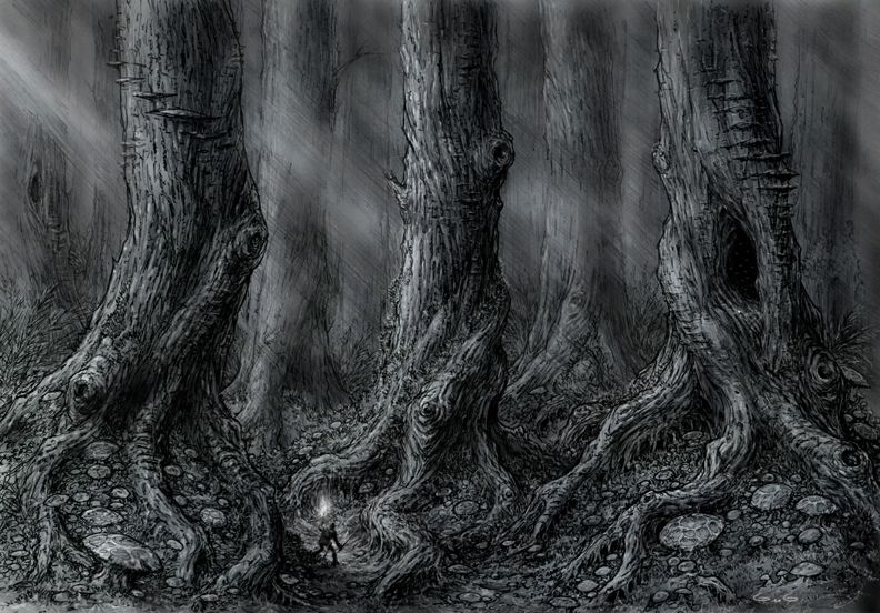 The Lord of the Rings: War of the Ring Concept Art (War of the Ring Fansite Kit): Mirkwood Scene