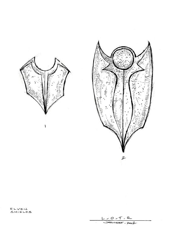 The Lord of the Rings: War of the Ring Concept Art (War of the Ring Fansite Kit): Elven Shields