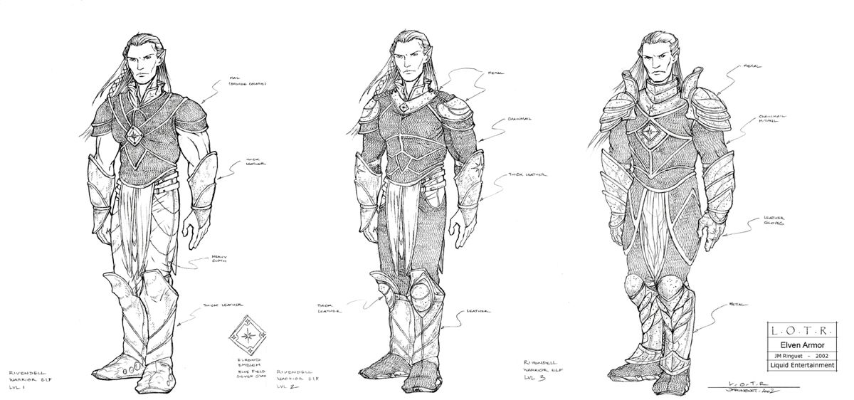 The Lord of the Rings: War of the Ring Concept Art (War of the Ring Fansite Kit): Elven Armors
