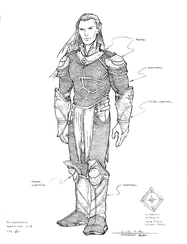 The Lord of the Rings: War of the Ring Concept Art (War of the Ring Fansite Kit): Elf Rivendell Armor Lvl2