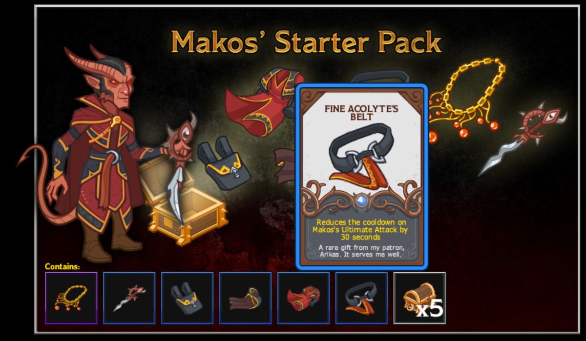 Idle Champions of the Forgotten Realms: Makos' Starter Pack Screenshot (Steam)