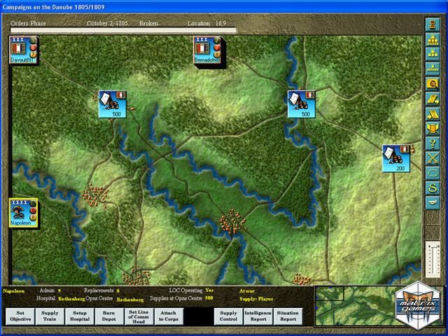 Campaigns on the Danube 1805 & 1809 Screenshot (Matrix Games' product page, screenshots)