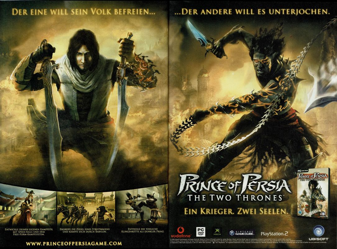 Prince of Persia: The Two Thrones Magazine Advertisement (Magazine Advertisements): PC Powerplay (Germany), Issue 12/2005