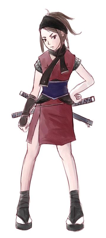 Tenchu 2: Birth of the Stealth Assassins Concept Art (Tenchu 2 Asset Pack): Ayame sketch