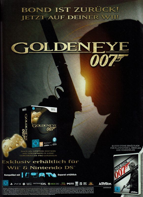 GoldenEye 007 Magazine Advertisement (Magazine Advertisements): PC Action (Germany), Issue 12/2010